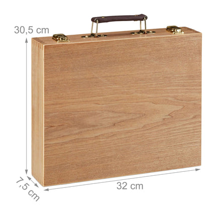 Wooden paint box, 22 parts