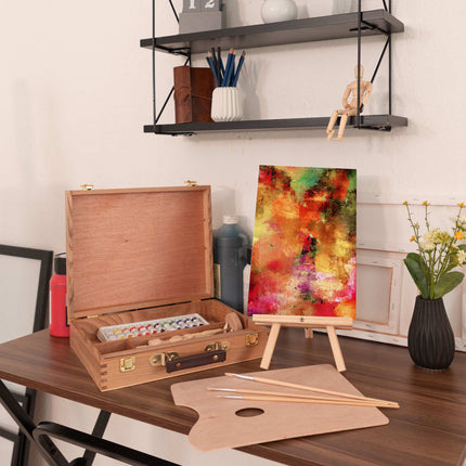 Wooden paint box, 22 parts