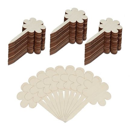 Pflanzenstecker aus Holz - 100 Stück