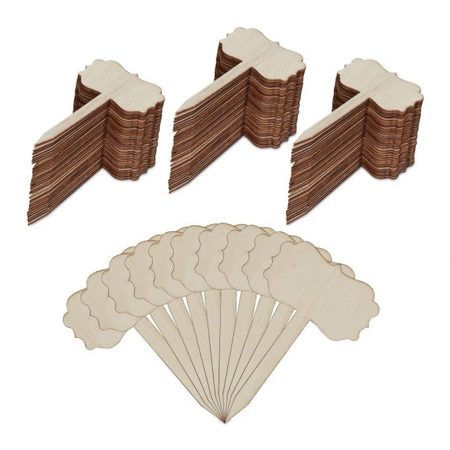 Pflanzenstecker aus Holz - 100 Stück