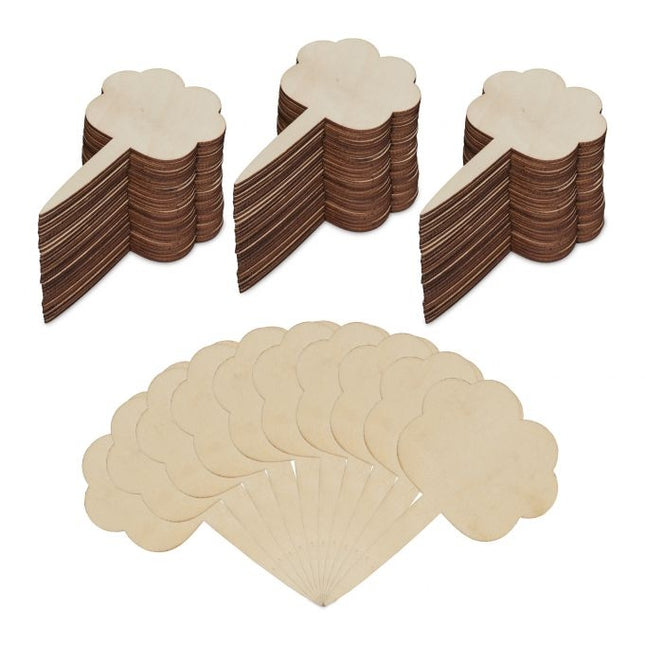 Pflanzenstecker aus Holz - 100 Stück