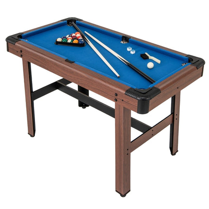 Billardtisch aus Holz mit 2 Queues, 2 Kreiden &amp; Dreieck &amp; Bürste Billardtisch Tisch Billard blau