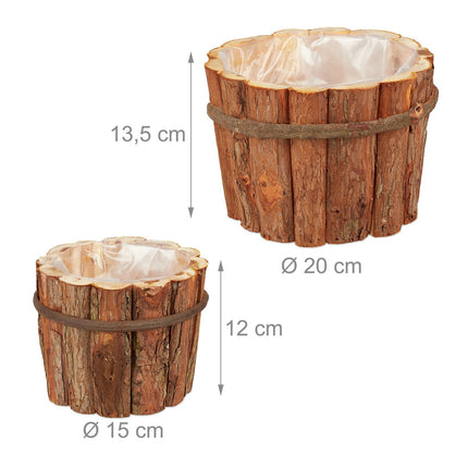 Holztopf 2er Set