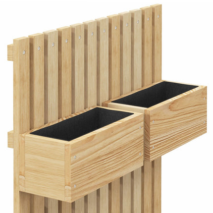 Houten verhoogd bed, verstelbaar plantenbed met traliewerk, koudframe, tuinbed, bloembak, plantenbak, 60 x 16 x 100 cm voor tuin, balkon, tuinlatwerk voor bloemen, klimplanten, groenten, kruiden Aosom