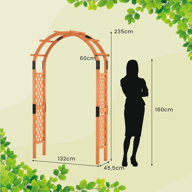 Rosenbogen aus Holz für Kletterpflanzen Gartenbogen Torbogen Rankhilfe Rankhilfe Spalier