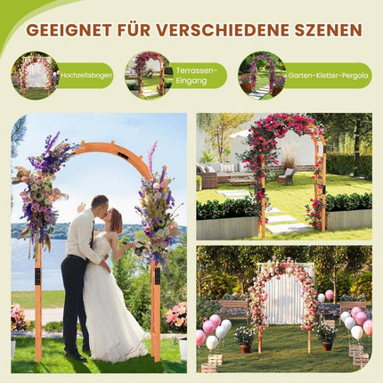 Rosenbogen aus Holz für Kletterpflanzen Gartenbogen Torbogen Rankhilfe Rankhilfe Spalier