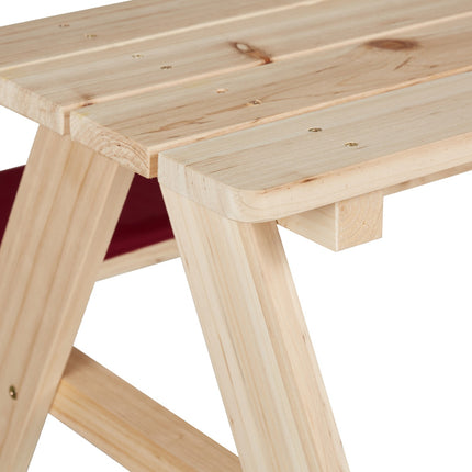 Holzsitzecke für Kinder mit Kissen
