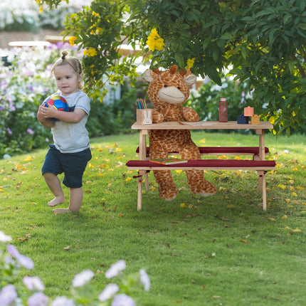 Holzsitzecke für Kinder mit Kissen
