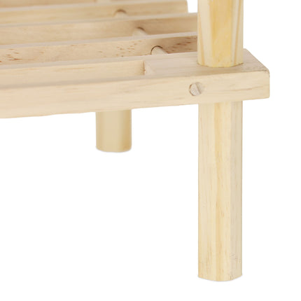 Wooden shoe shelf