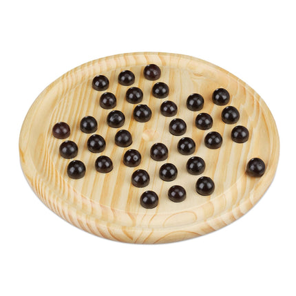 Wooden solitaire game