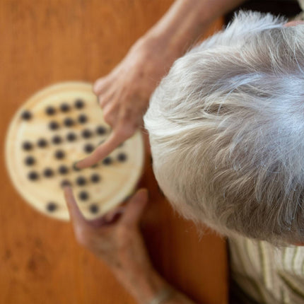 Wooden solitaire game