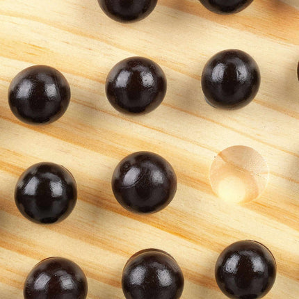 Wooden solitaire game