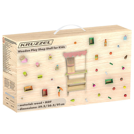 Étal en bois avec accessoires Kruzzel 24888