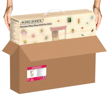 Étal en bois avec accessoires Kruzzel 24888