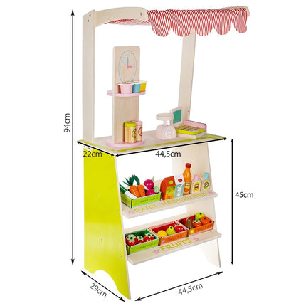 Étal en bois avec accessoires Kruzzel 24888