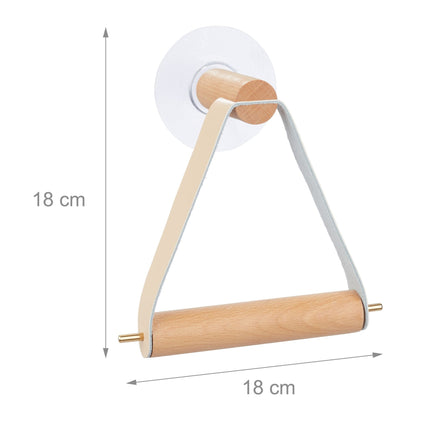 Toilettenpapierhalter aus Holz mit Riemen