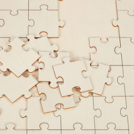Dřevěné puzzle svatební kniha hostů