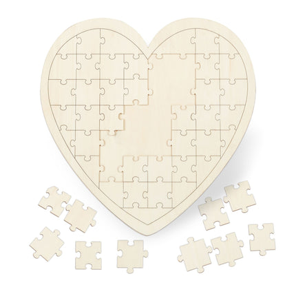 Dřevěné puzzle svatební kniha hostů