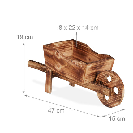 Holzschubkarre für Pflanzen
