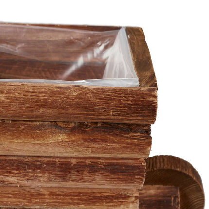 Holzschubkarre für Pflanzen - 2er-Set