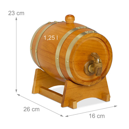 Whiskyfass aus Holz 1,25 l