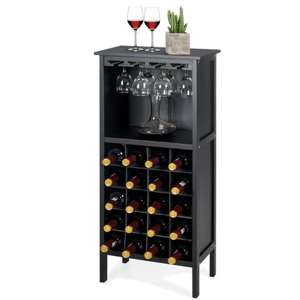 Weinregal aus Holz, Flaschenregal, Weinständer, Holzregal, Weinschrank, Kolonialstil, schwarz
