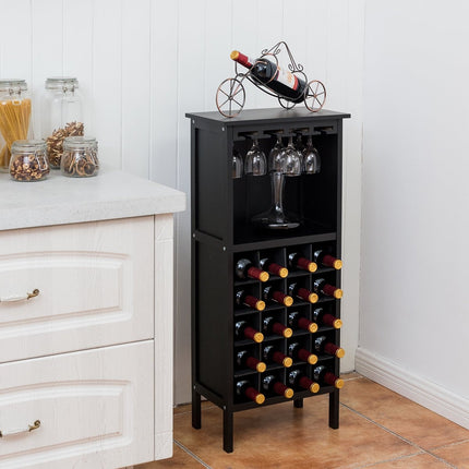 Weinregal aus Holz, Flaschenregal, Weinständer, Holzregal, Weinschrank, Kolonialstil, schwarz