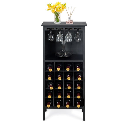 Weinregal aus Holz, Flaschenregal, Weinständer, Holzregal, Weinschrank, Kolonialstil, schwarz