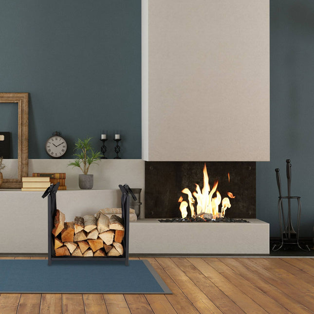 Holzregal aus Stahl
