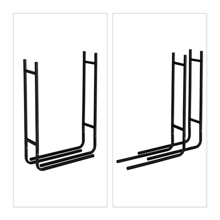 Wood stand in steel