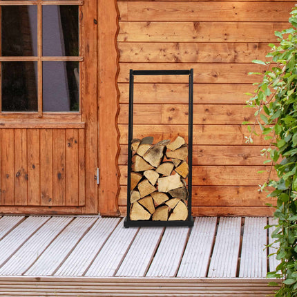 Holzständer aus hohem Metall