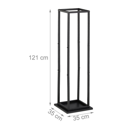 Holzständer aus hohem Metall