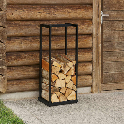 Holzständer aus hohem Metall