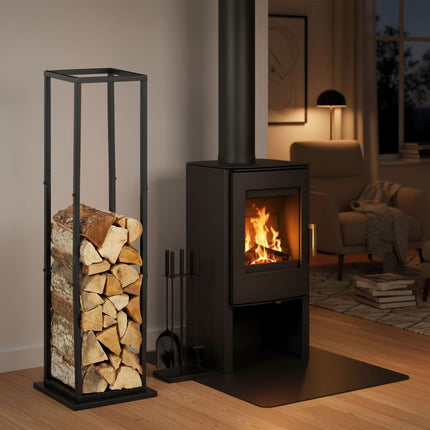 Holzständer aus hohem Metall