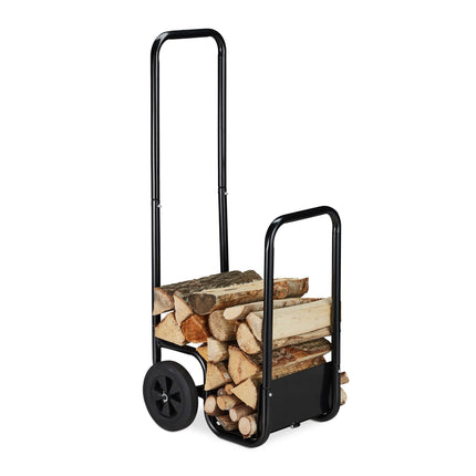Chariot en bois noir