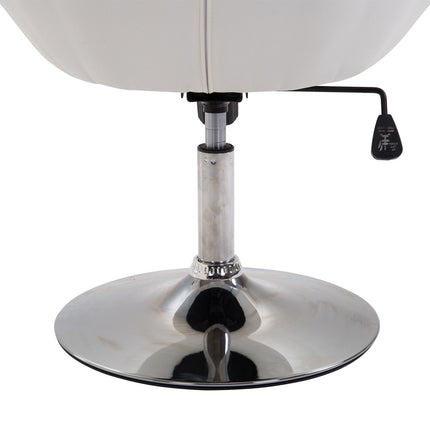 Verstellbarer Drehhocker, Chromstahl, 56-90 cm