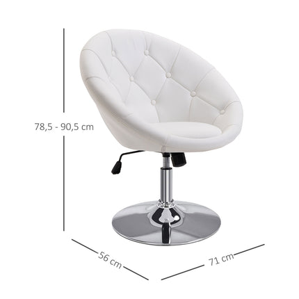 Verstellbarer Drehhocker, Chromstahl, 56-90 cm