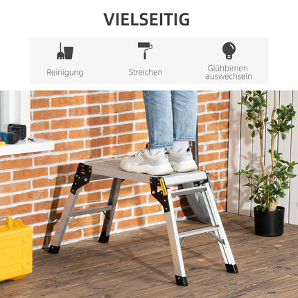Klappwerkbank und -plattform, Aluminium, 150 kg Tragfähigkeit