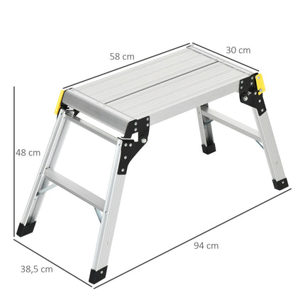 Klappwerkbank und -plattform, Aluminium, 150 kg Tragfähigkeit