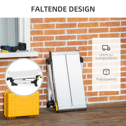 Klappwerkbank und -plattform, Aluminium, 150 kg Tragfähigkeit