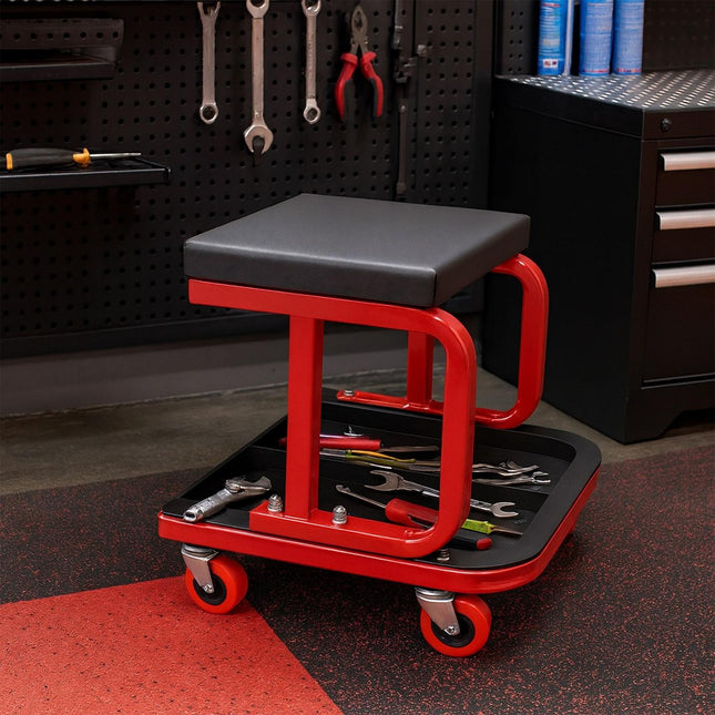 Werkstatthocker mit Rollen, 100 kg Tragkraft