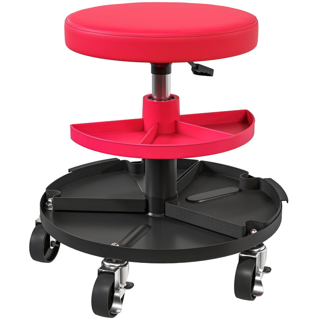 Mechanikerhocker mit Rollen, höhenverstellbar, 135 kg Tragkraft
