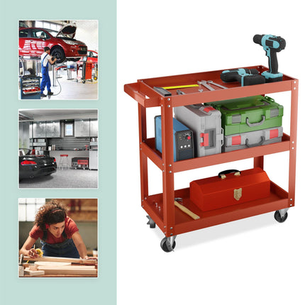 Workshop trolley with 3 shelves