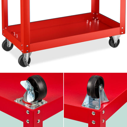 Workshop trolley with 3 shelves
