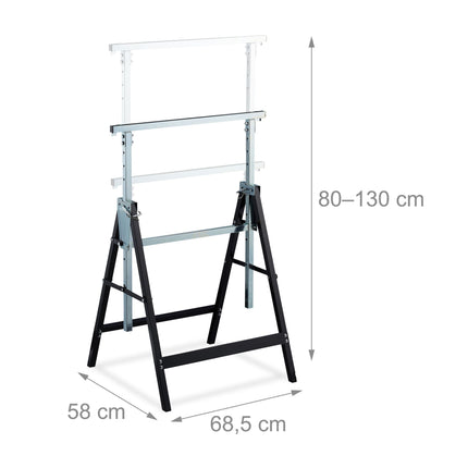 Chevalet de travail en acier, lot de 2