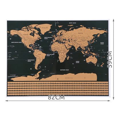 World map - scratch card with flags 23443