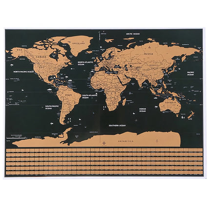 World map - scratch card with flags 23443