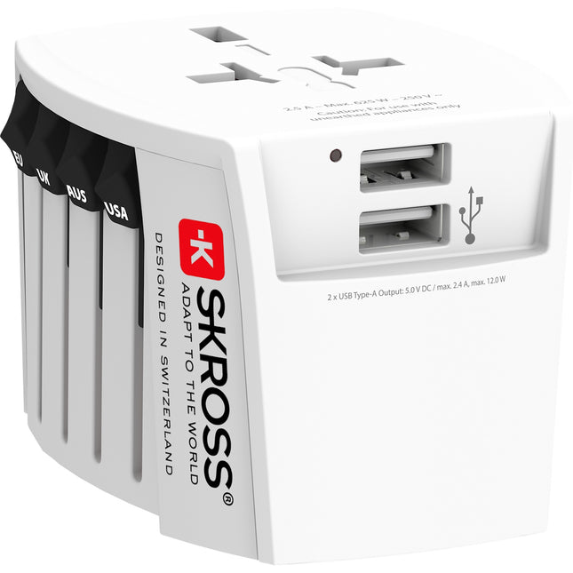 Weltreiseadapter MUV USB 12W ungeerdet