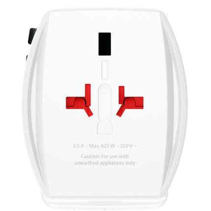 Adaptateur de voyage universel MUV USB AC65PD USB-A+USB-C PD 65 W sans mise à la terre