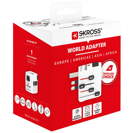 Weltreiseadapter PRO Grounded